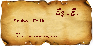 Szuhai Erik névjegykártya
