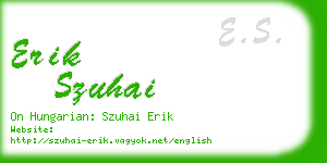 erik szuhai business card